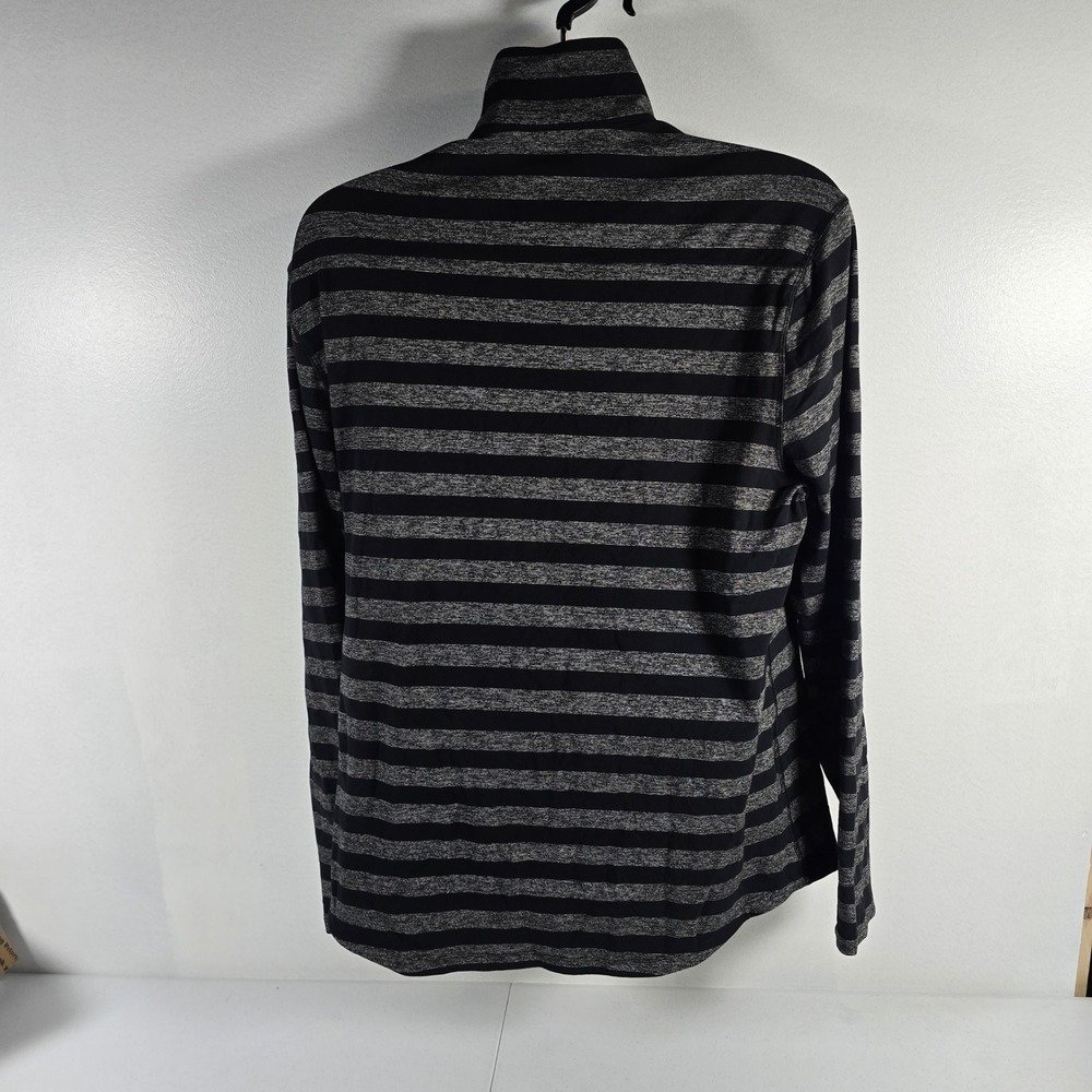 Lululemon Mens Striped Quarter Zip Pullover Athletic Long Sleeve‎ Shirt Top L - Picture 3 of 8